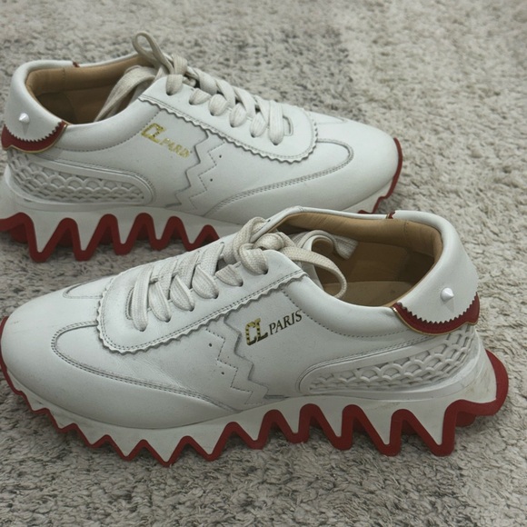 CHRISTIAN LOUBOUTIN Loubishark Donna Red Sole Runner Sneakers - Picture 6 of 10